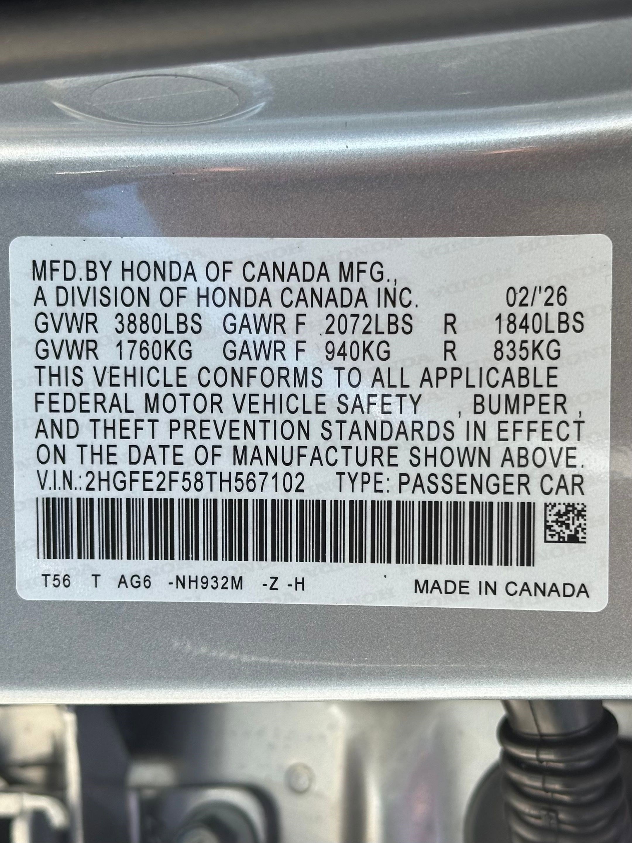 New 2026 Honda Civic Sport image 20