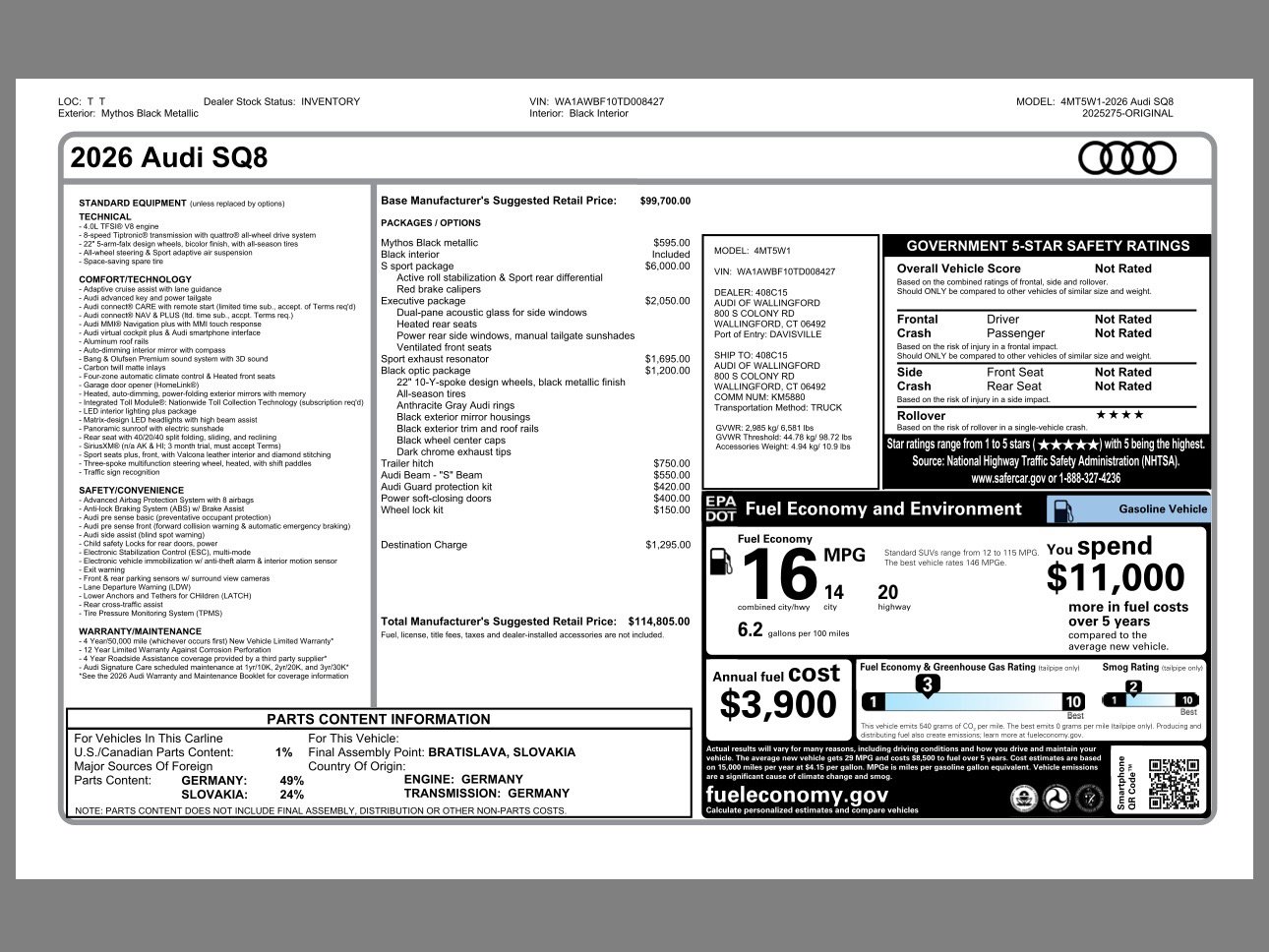 New 2026 Audi SQ8 Premium Plus image 66