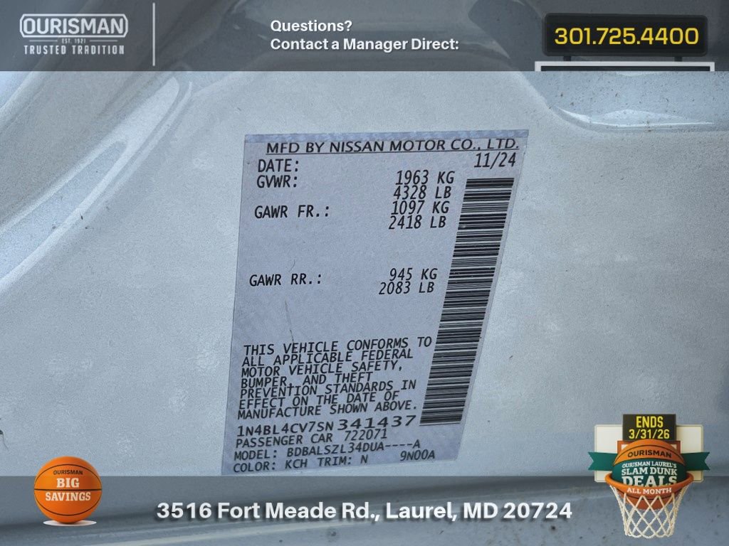 New 2025 Nissan Altima 2.5 SR image 25