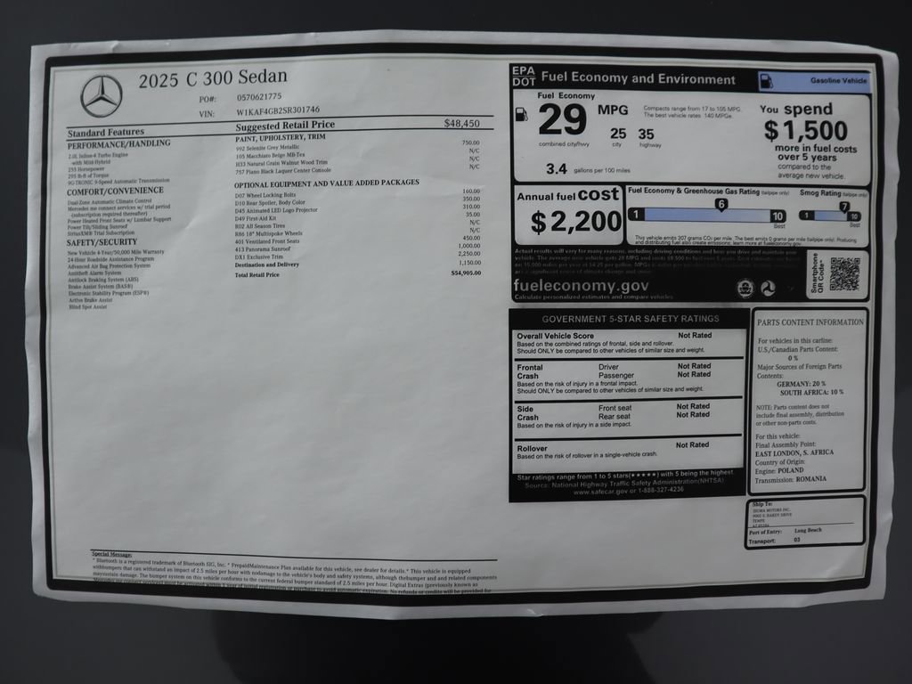 New 2025 Mercedes-Benz C 300 Sedan image 9