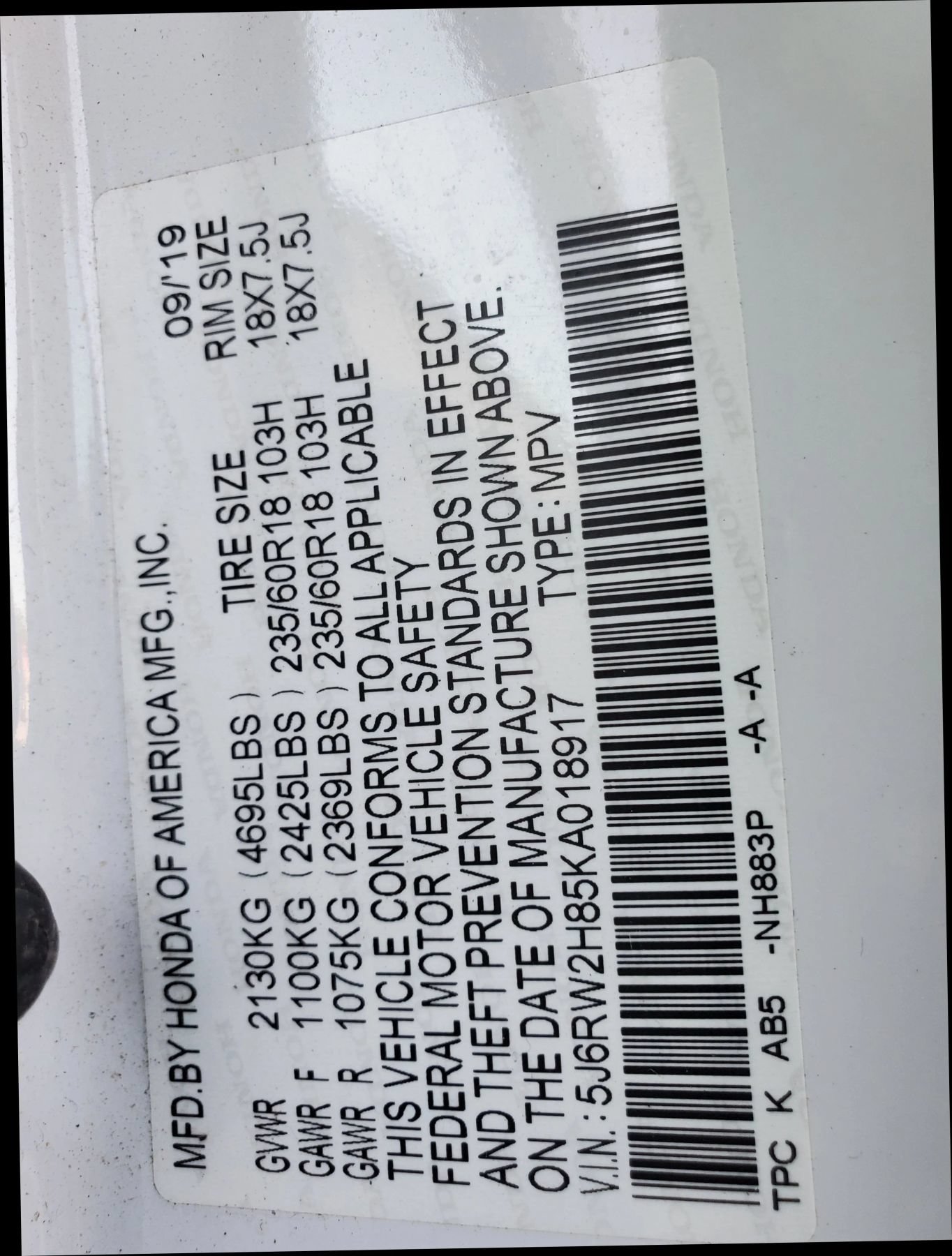 Used 2019 Honda CR-V EX-L image 60