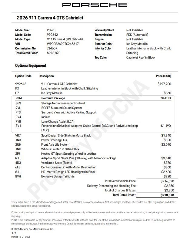 New 2026 Porsche 911 Carrera 4 GTS image 6