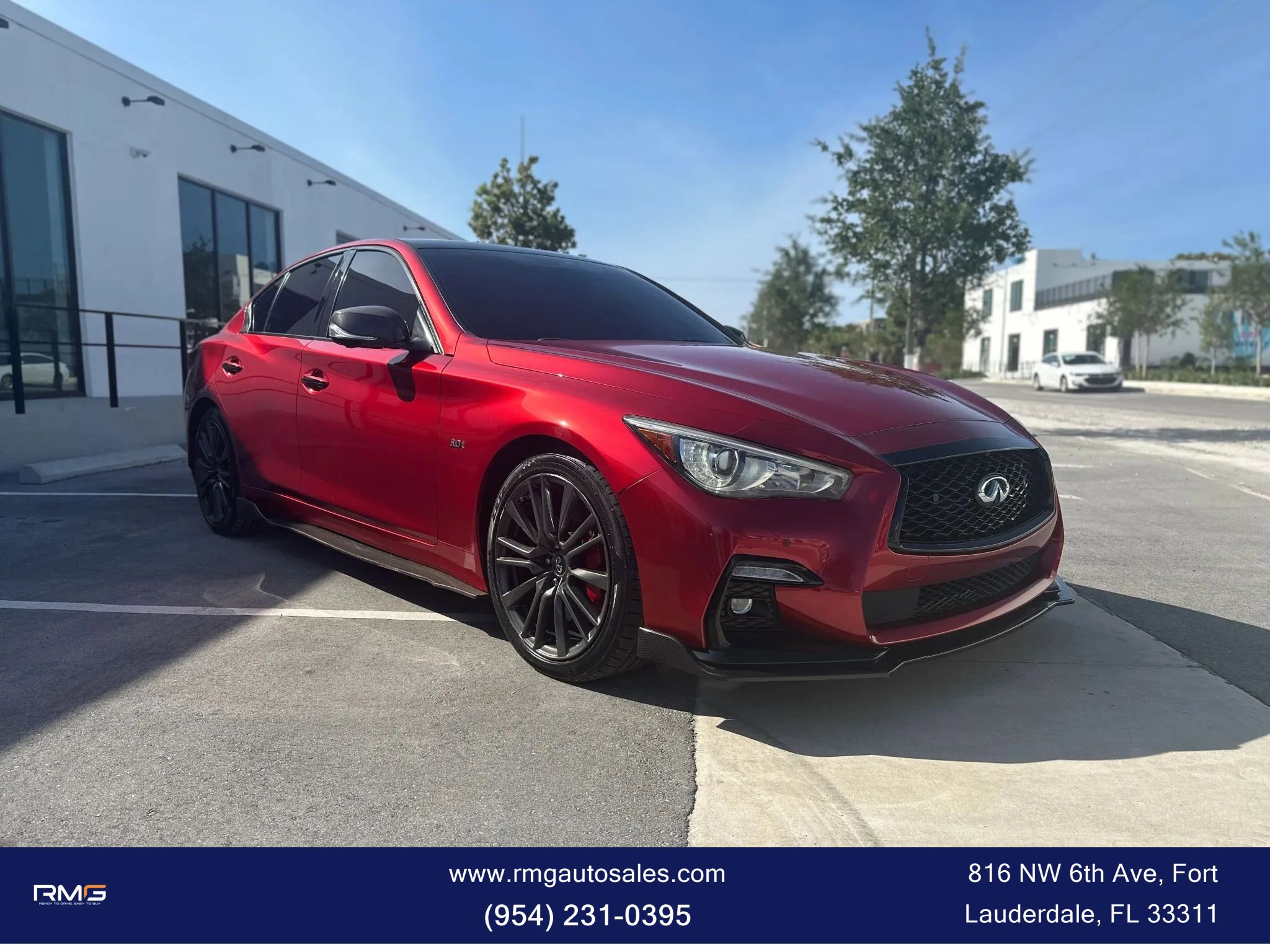 Used 2019 INFINITI Q50 Red Sport 400 w/ Proactive Package AWD/4WD image 1