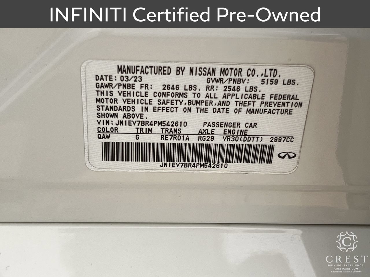 Certified 2023 INFINITI Q50 Luxe w/ Cargo Package AWD/4WD image 31