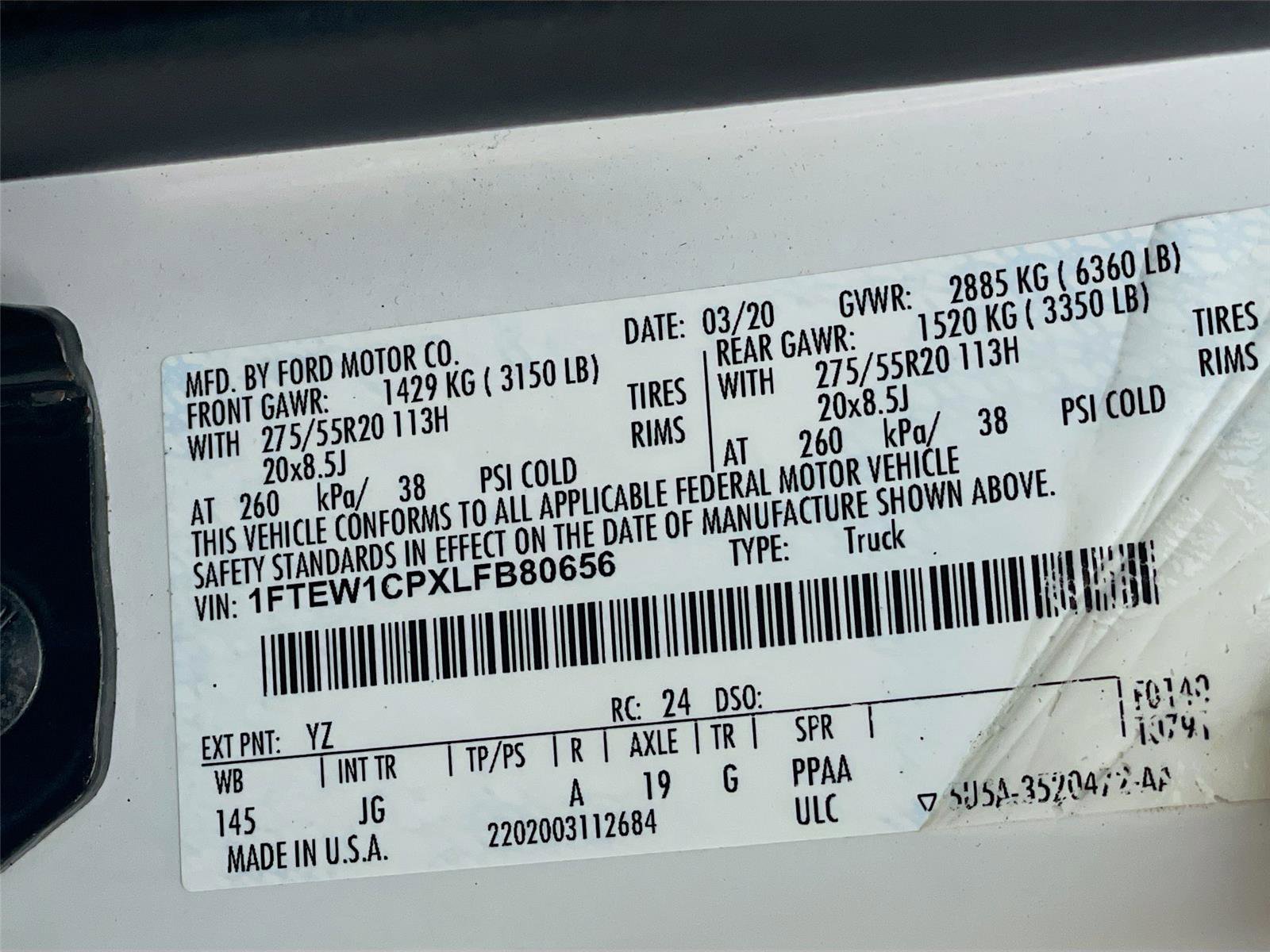 Used 2020 Ford F150 XL w/ Equipment Group 101A Mid image 34