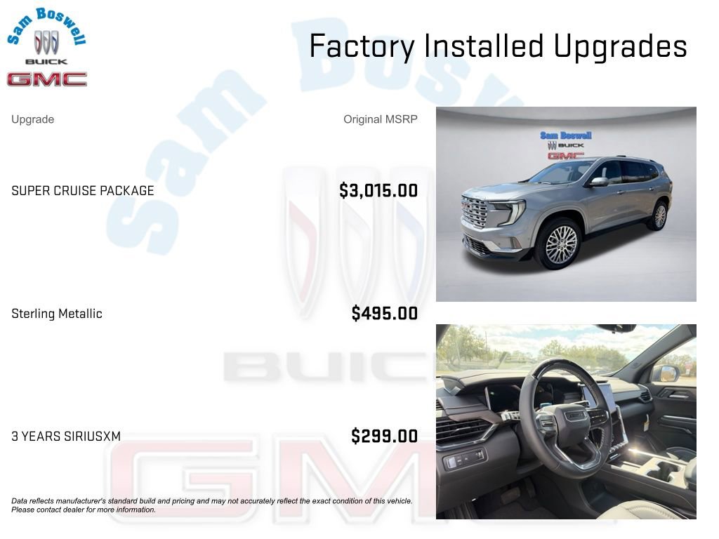 New 2026 GMC Acadia Denali w/ Super Cruise Package image 3