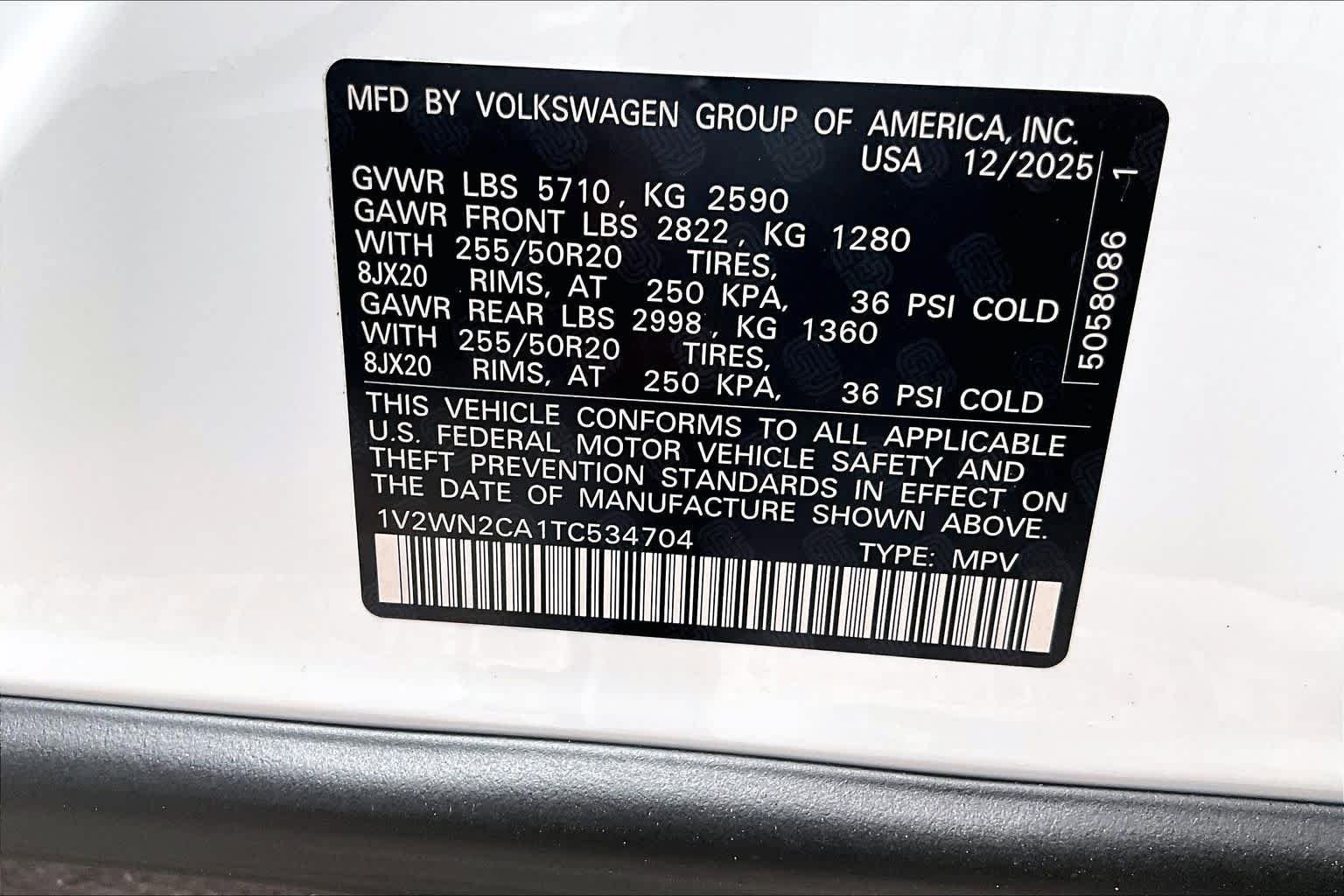 New 2026 Volkswagen Atlas SE FWD image 18