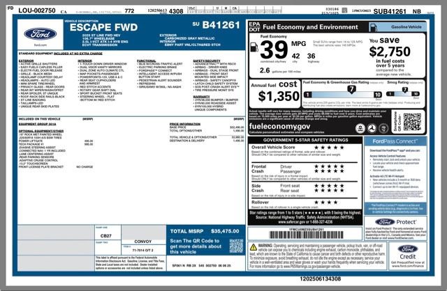 Used 2025 Ford Escape ST-Line w/ Equipment Group 301A image 30