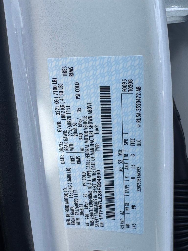 New 2025 Ford F150 Platinum w/ Equipment Group 702A High image 35