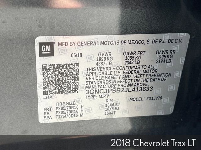 Used 2018 Chevrolet Trax LT w/ LT Convenience Package AWD/4WD image 26
