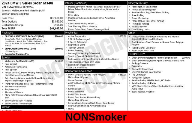 Used 2024 BMW M340i w/ Driving Assistance Package RWD image 14