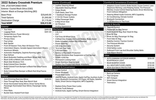 Used 2022 Subaru Crosstrek 2.0i Premium image 5