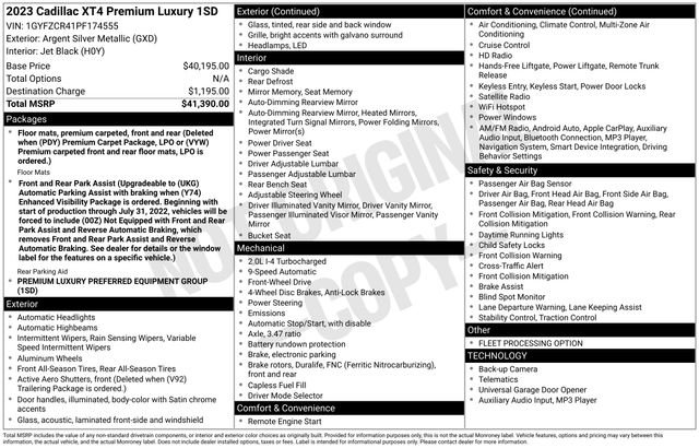 Used 2023 Cadillac XT4 Premium Luxury image 44