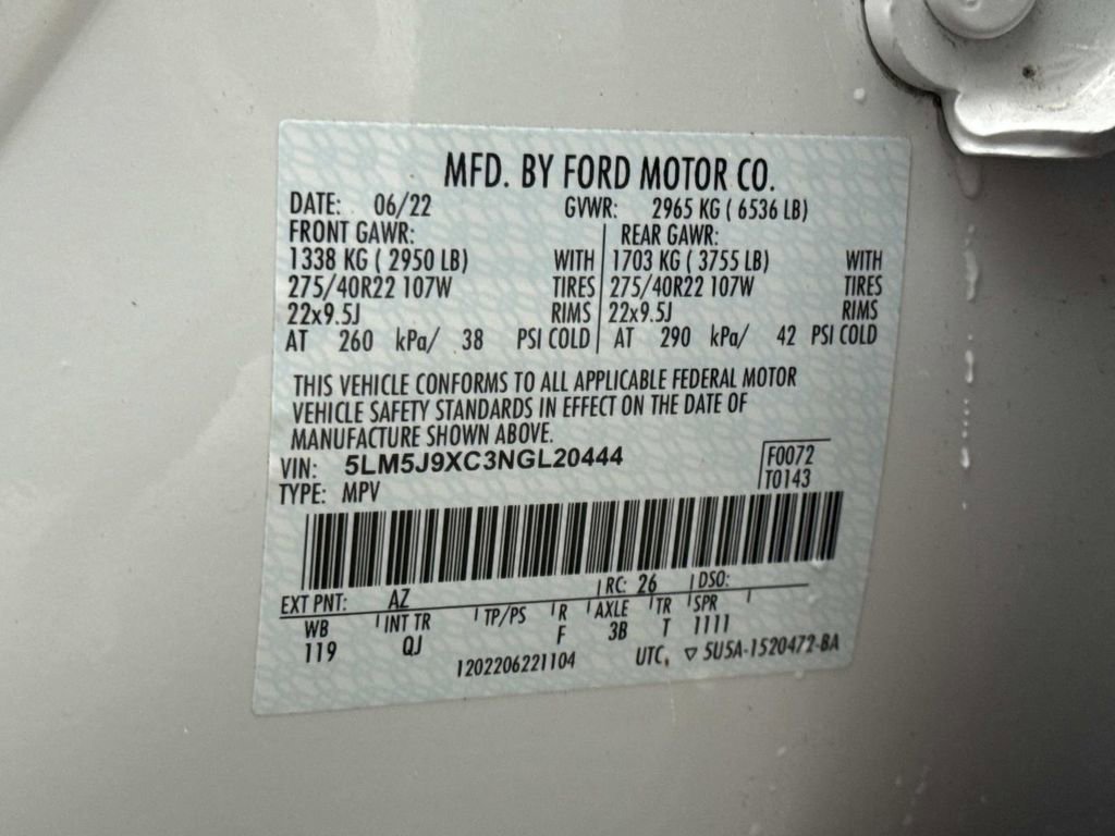 Used 2022 Lincoln Aviator Black Label w/ Dynamic Handling Package image 36