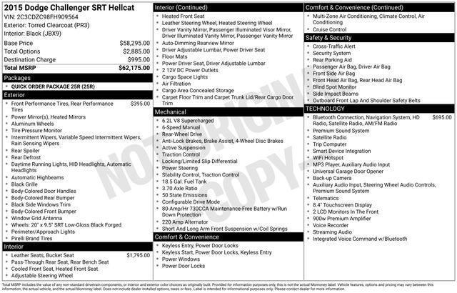 Used 2015 Dodge Challenger SRT Hellcat RWD image 31