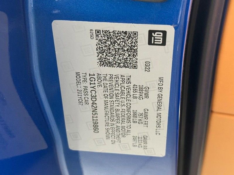 Used 2022 Chevrolet Corvette Stingray Premium Conv w/ Z51 Performance Package image 21