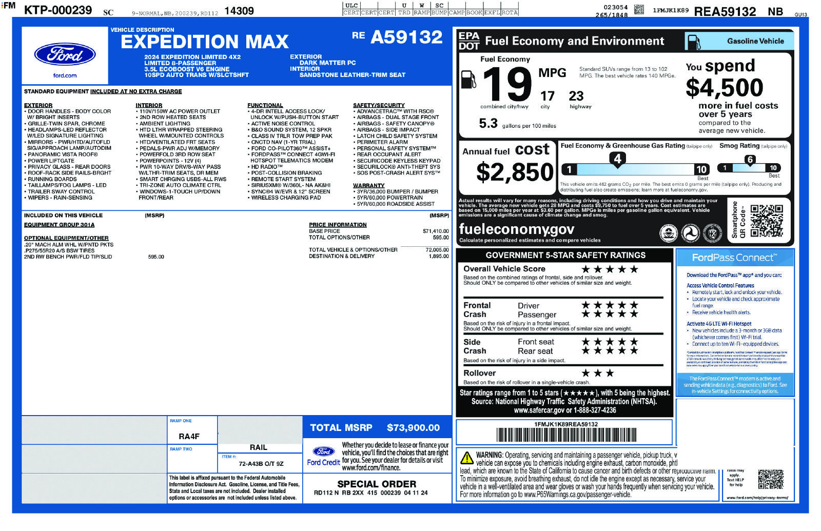 Used 2024 Ford Expedition Max Limited RWD image 42
