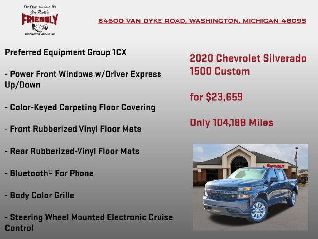 Used 2020 Chevrolet Silverado 1500 Custom w/ Custom Value Package AWD/4WD image 10