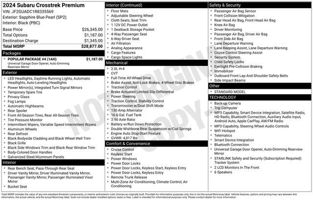 Certified 2024 Subaru Crosstrek 2.0i Premium w/ Popular Package #4 AWD/4WD image 21