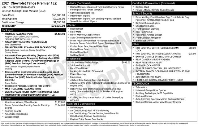Certified 2021 Chevrolet Tahoe Premier w/ Premium Package image 32