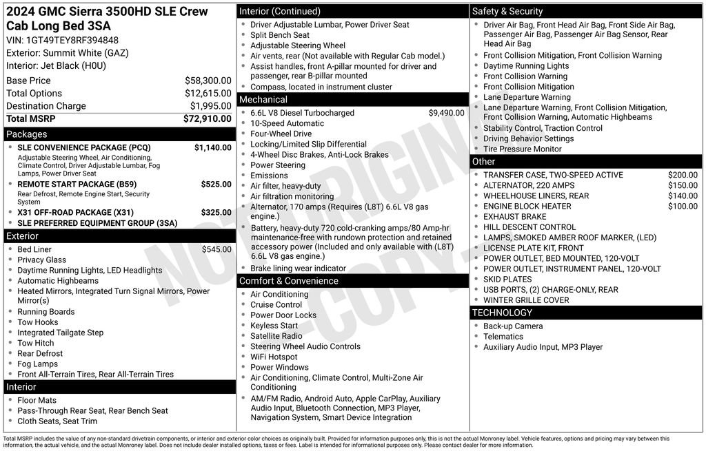 Used 2024 GMC Sierra 3500 SLE w/ SLE Convenience Package image 28