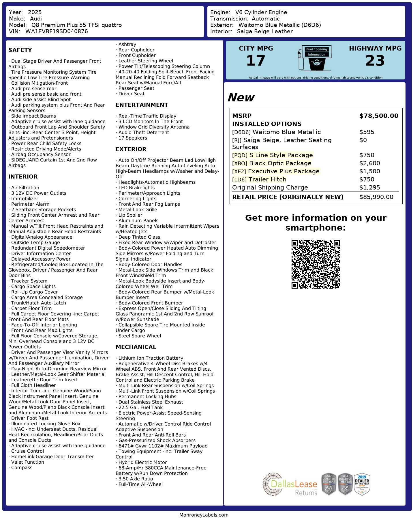 Used 2025 Audi Q8 Premium Plus image 3