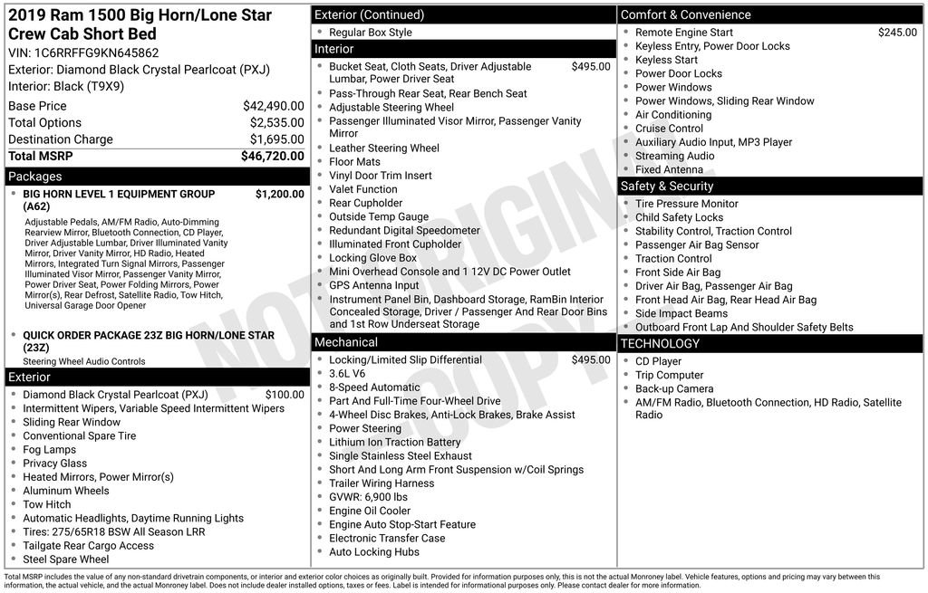 Used 2019 RAM 1500 Big Horn image 13