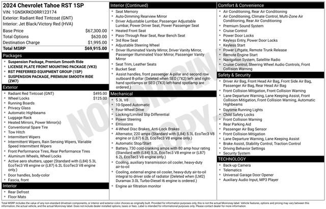 Certified 2024 Chevrolet Tahoe RST AWD/4WD image 41