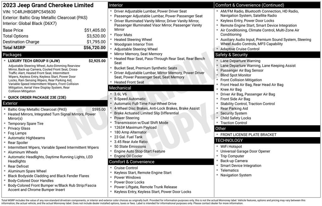 Used 2023 Jeep Grand Cherokee Limited w/ Luxury Tech Group II AWD/4WD image 27