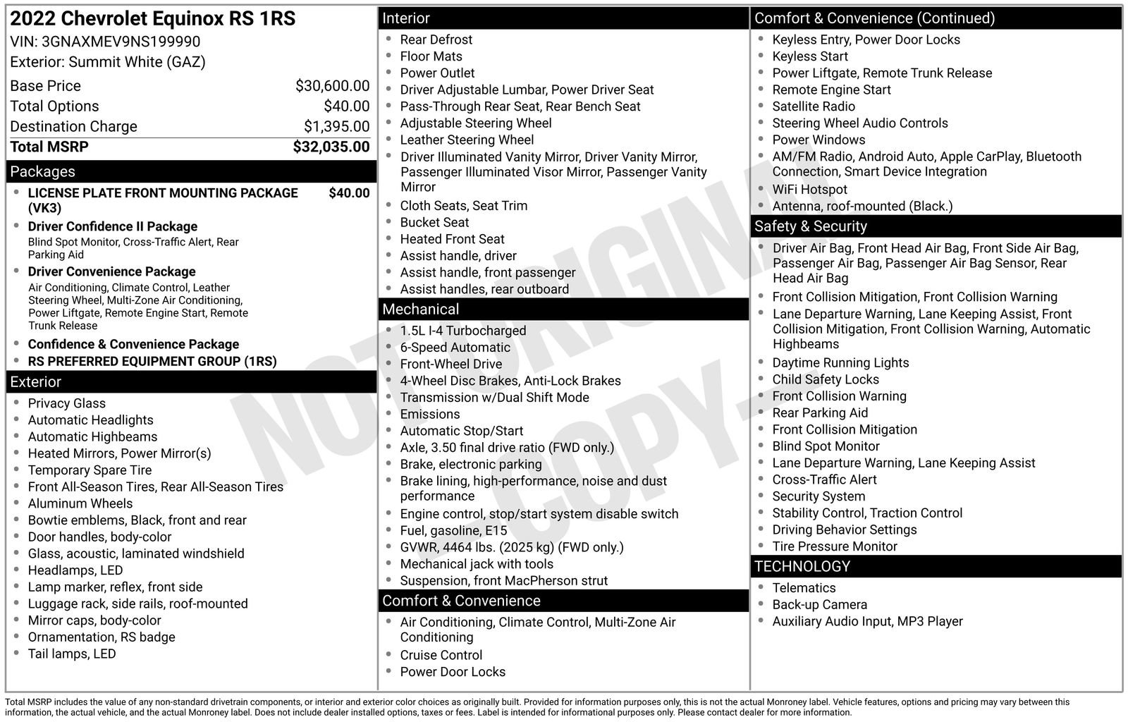 Used 2022 Chevrolet Equinox RS image 36