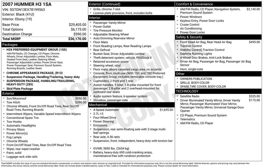 Used 2007 HUMMER H3 image 36
