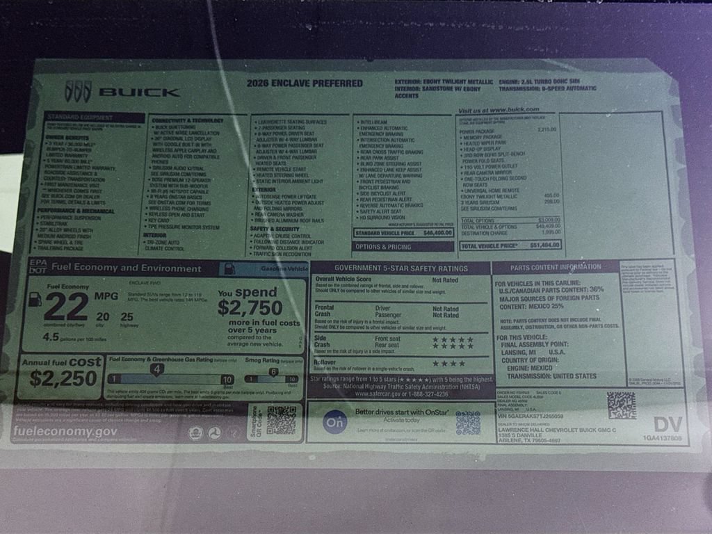 New 2026 Buick Enclave Preferred w/ Power Package FWD image 20