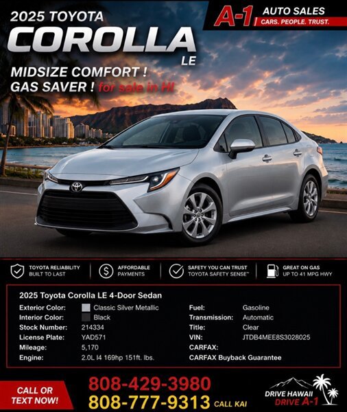 Used 2025 Toyota Corolla LE