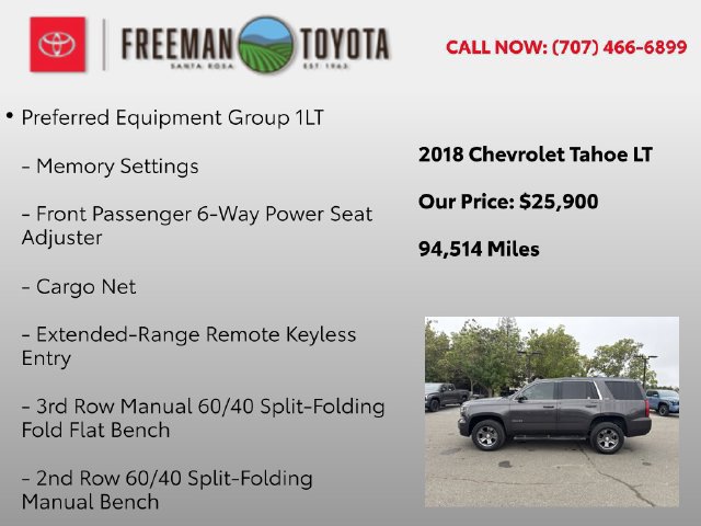 Used 2018 Chevrolet Tahoe LT w/ Luxury Package AWD/4WD image 5
