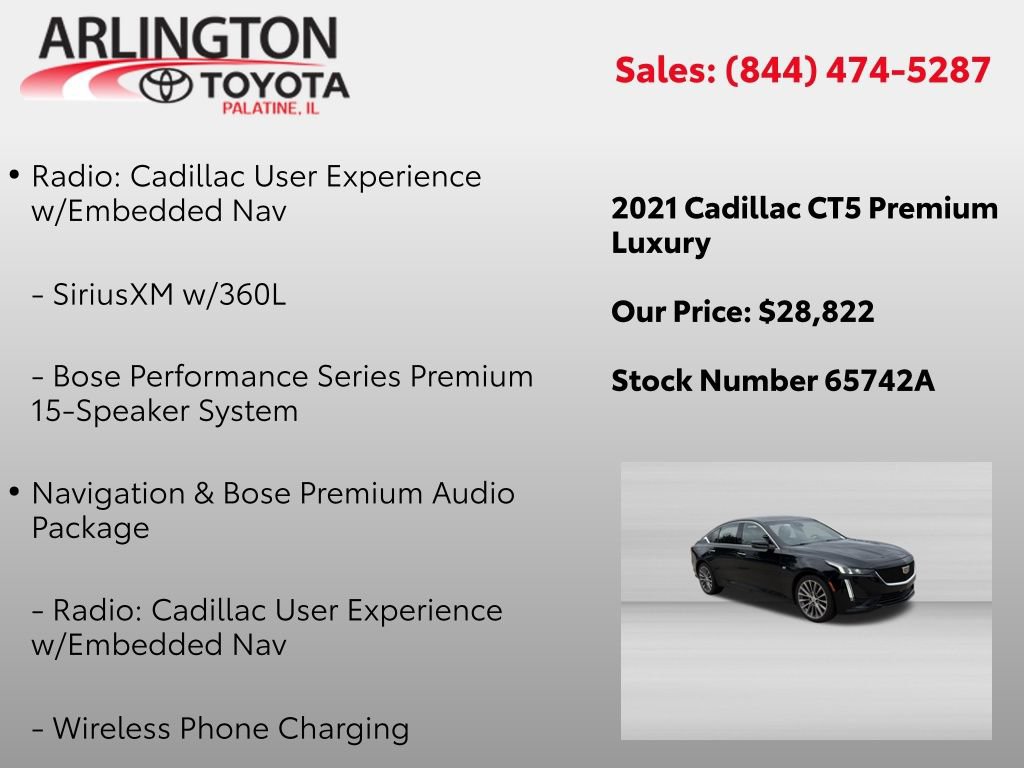 Used 2021 Cadillac CT5 Premium Luxury AWD/4WD image 2