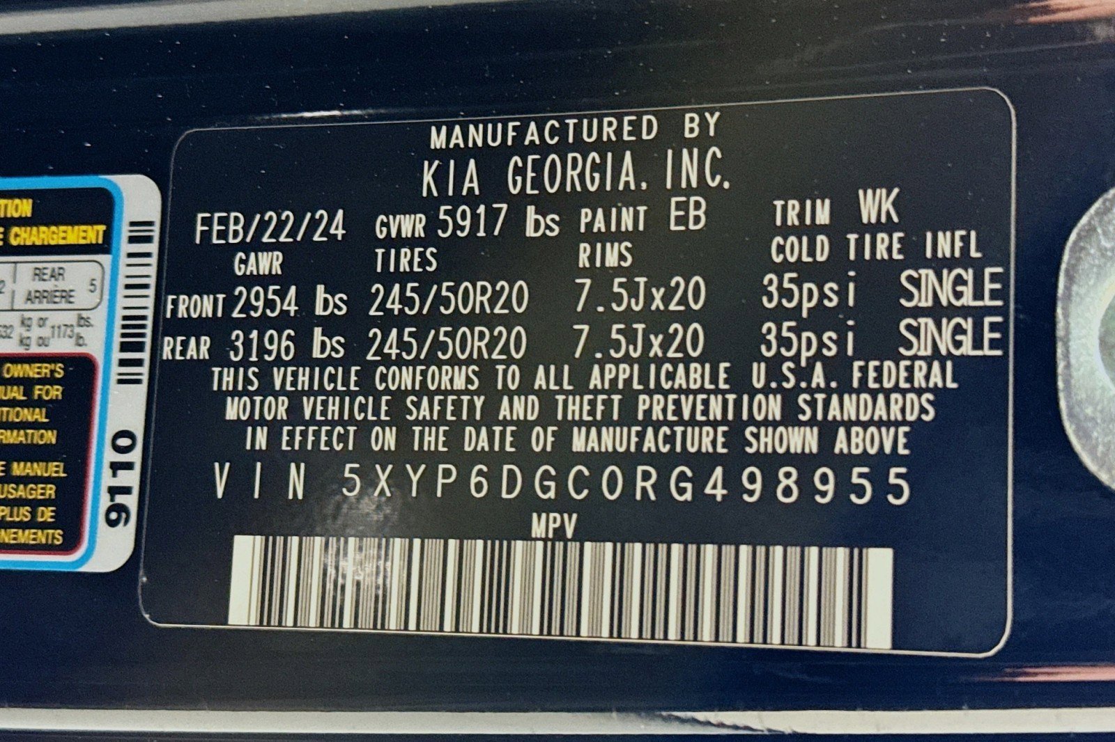 Used 2024 Kia Telluride S w/ S Sunroof Package image 25