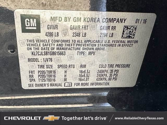 Used 2016 Chevrolet Trax LT w/ LT Convenience Package FWD image 27