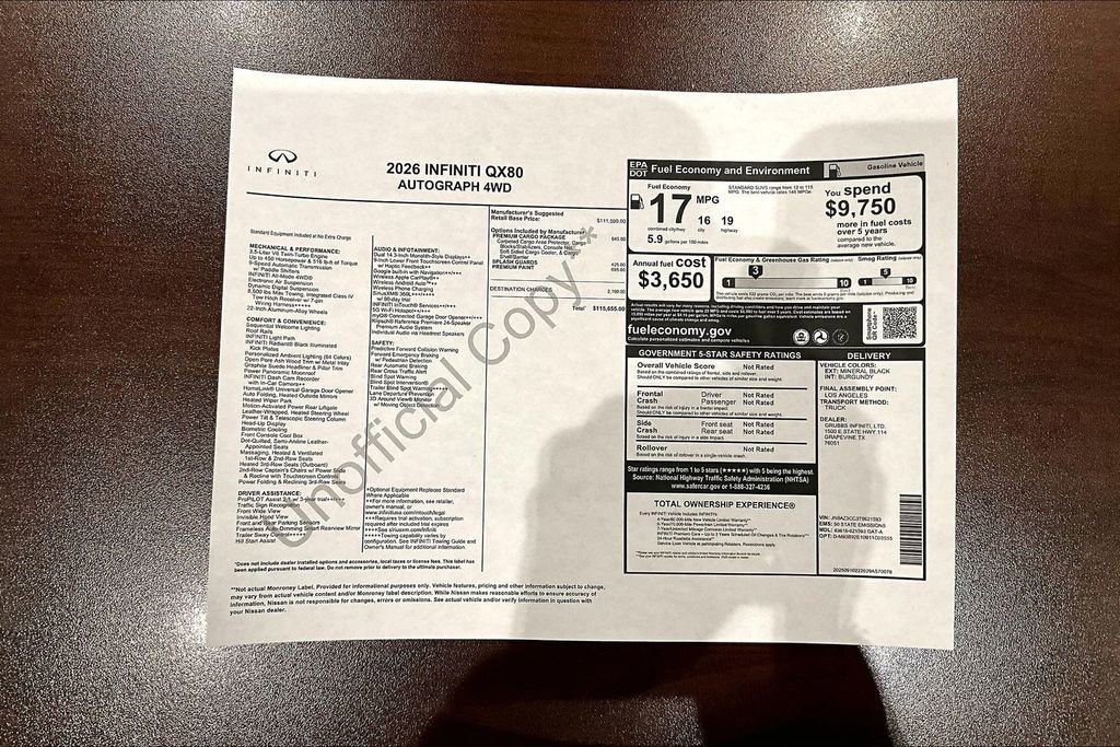 New 2026 INFINITI QX80 Autograph w/ Premium Cargo Package image 41