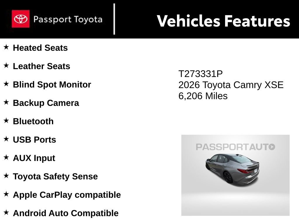 Used 2026 Toyota Camry XSE FWD image 9