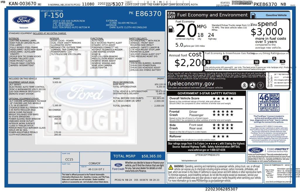 Used 2023 Ford F150 XLT w/ Equipment Group 302A High AWD/4WD image 48