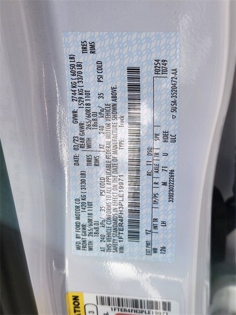 Certified 2023 Ford Ranger XLT w/ Equipment Group 302A High image 30