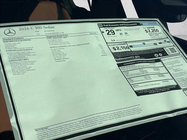 New 2026 Mercedes-Benz C 300 Sedan image 26