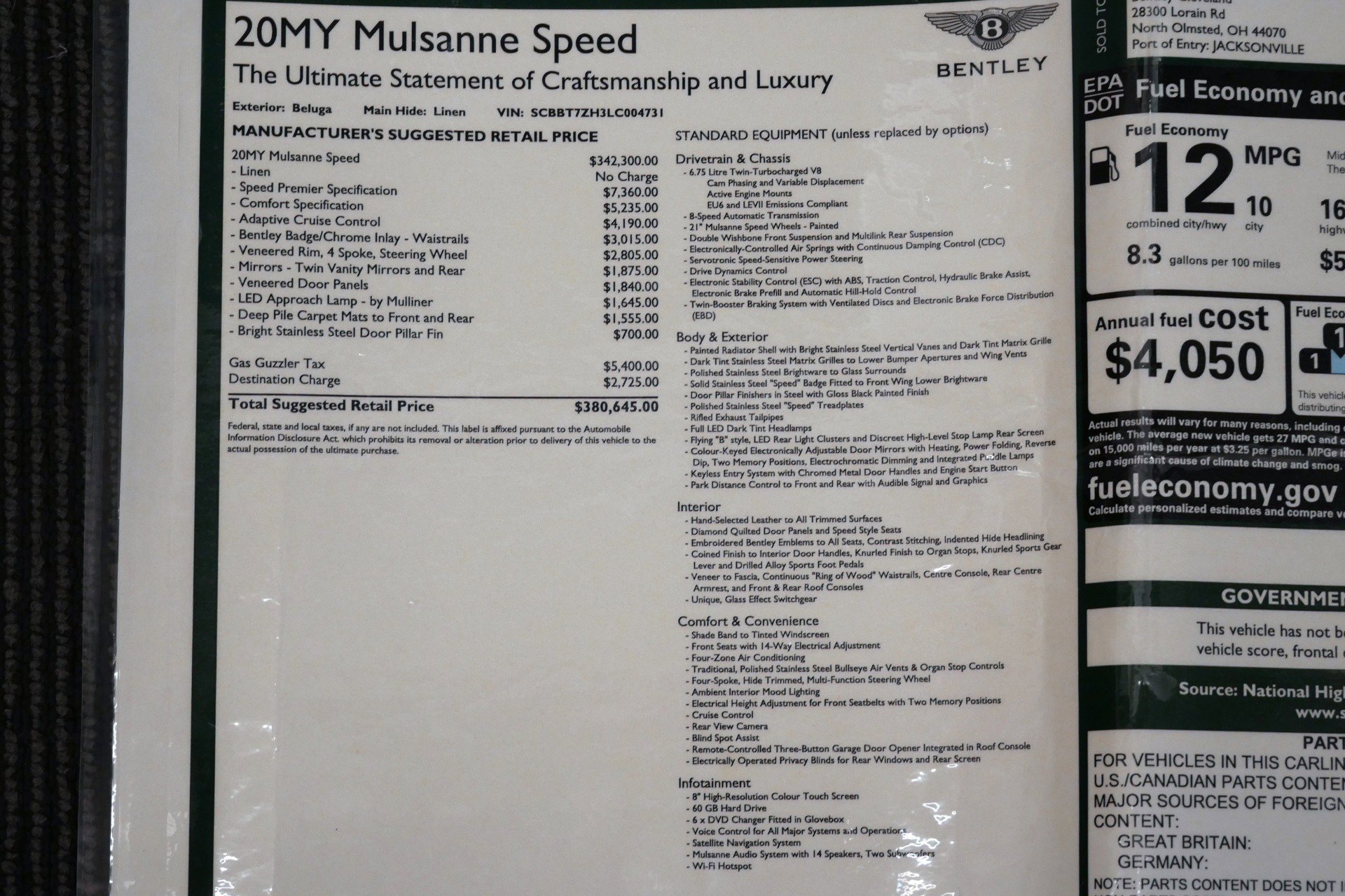 Used 2020 Bentley Mulsanne Speed RWD image 25