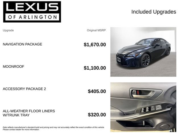 Certified 2024 Lexus IS 350 F Sport w/ Navigation Package AWD/4WD image 4