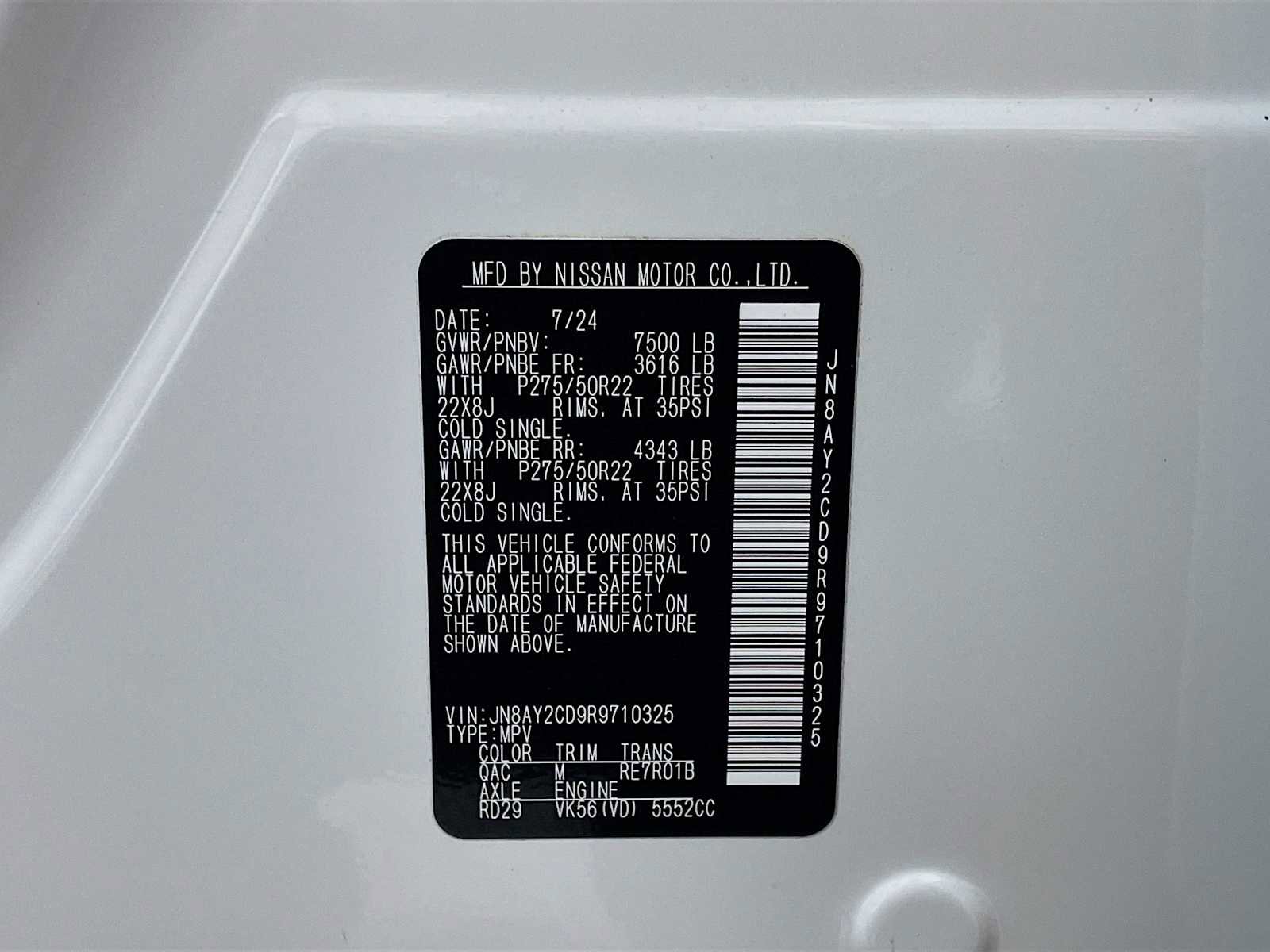 Certified 2024 Nissan Armada Platinum w/ Cargo Package image 33