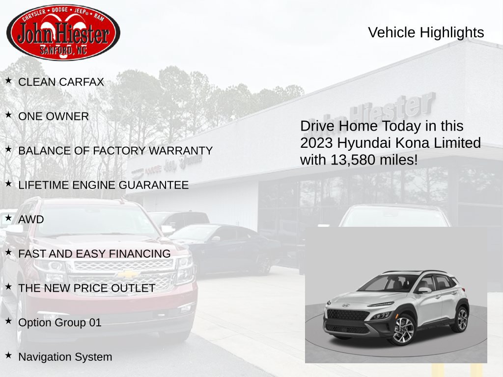 Used 2023 Hyundai Kona Limited AWD/4WD image 3