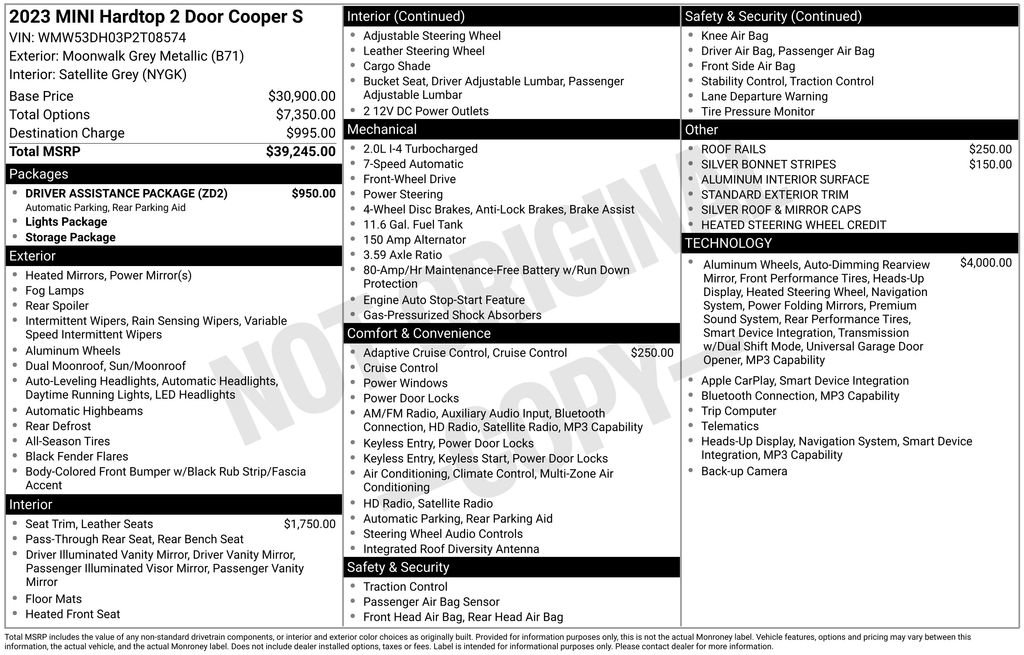 Used 2023 MINI Cooper S w/ Driver Assistance Package image 43