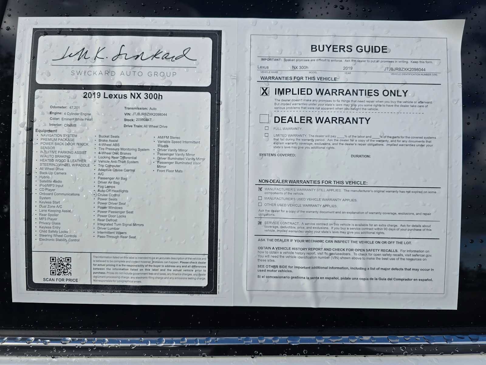 Used 2019 Lexus NX 300h AWD image 19