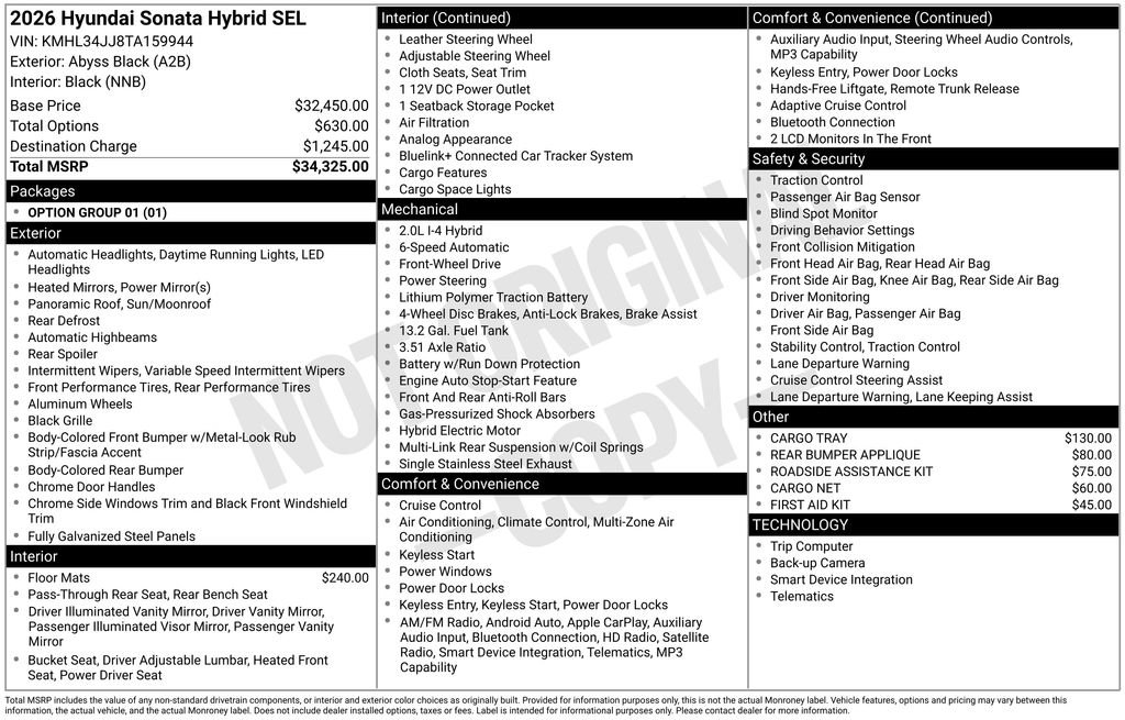 New 2026 Hyundai Sonata SEL image 4