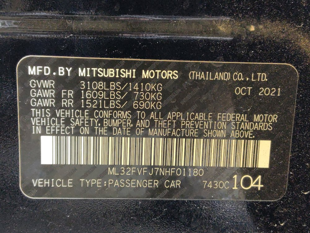 Used 2022 Mitsubishi Mirage G4 SE FWD image 33